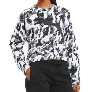 Crew Neck Puma Crop Workout Sweatshirt / pullover
